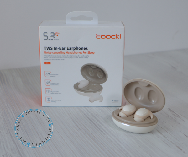 Навушники для сну безпровідні Toocki TWS Bluetooth 5.3 ANC 300мАг TQ-EJ16 Колір Бежевий